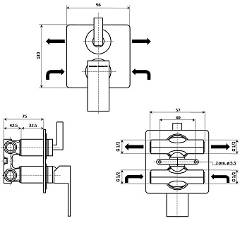 Внешняя часть смесителя KERAMA MARAZZI V2CR6911KM