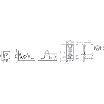 Инсталляция с унитазом VITRA S50 9003B003-7201