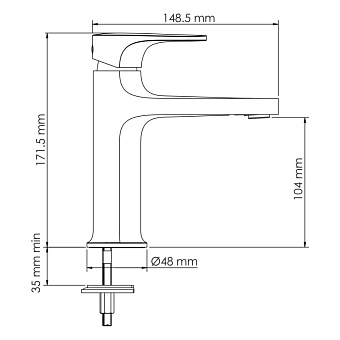 Смеситель для раковины WASSERKRAFT Asphe 7700 7703 розовое золото