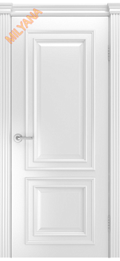 Межкомнатная дверь МИЛЬЯНА Бристоль Премьера Бристоль Премьера белая эмаль Массив 800х2250мм глухая