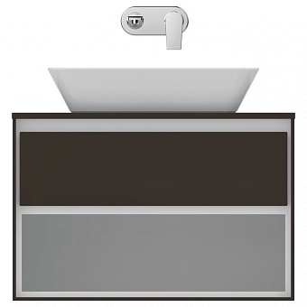 Столешница IDEAL STANDARD CONNECT AIR E0849VY ДСП 44,2х80,4см matt dark brown + matt white
