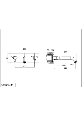 Смеситель для раковины D&K HessenGoethe DA1384441 хром