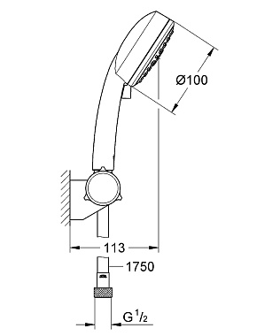Душевой комплект GROHE Tempesta Cosmopolitan 27584002 хром