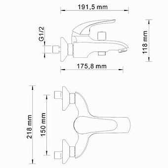 Смеситель для ванны WASSERKRAFT Rossel 2801 хром