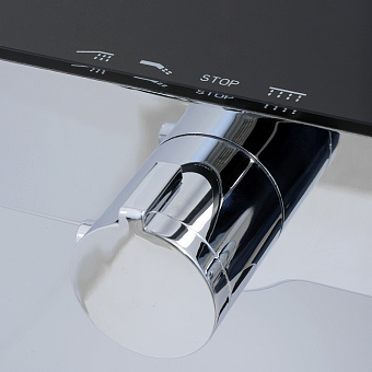 Душевая система WASSERKRAFT Thermo A11401 хром/чёрный матовый