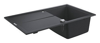 Мойка кухонная GROHE K400 31640AP0 86х50см чёрный гранит