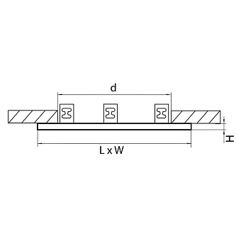 Рамка Lightstar 217539 254х90мм серый