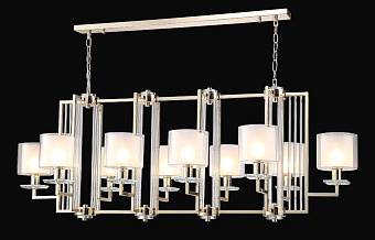 Люстра подвесная CRYSTAL LUX NICOLAS NICOLAS SP10 L1300 GOLD/WHITE 600Вт 10 лампочек E14