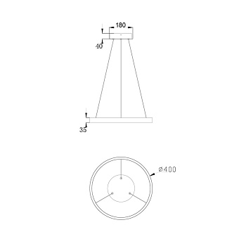 Светильник подвесной Maytoni Rim MOD058PL-L22B4K 25Вт LED