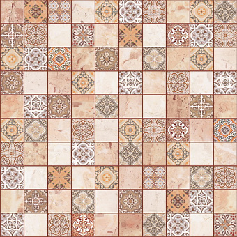 Матовый керамогранит BERYOZA CERAMICA Терраццо 179632 бежевый 29,8х29,8см 1,243кв.м.