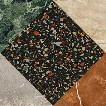 Матовый керамогранит ABK Play PF60005897 Marble Black 20х20см 1,04кв.м.