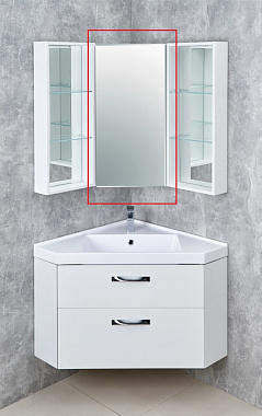 Шкаф зеркальный Акватон Кантара 1A205702ANW70 42,1х42,1х85,5см