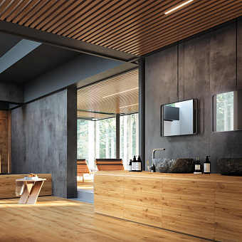Настенная плитка Atlas Concord Италия Exence AOUT Amber Tatami 18,5х75см 0,555кв.м. матовая