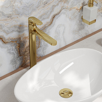 Смеситель для раковины WASSERKRAFT Neckar 2100 2103H золотой