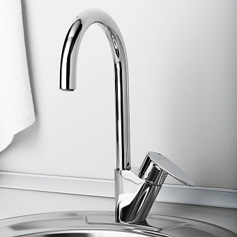 Смеситель для кухни WASSERKRAFT Leine 3507 поворотный излив хром