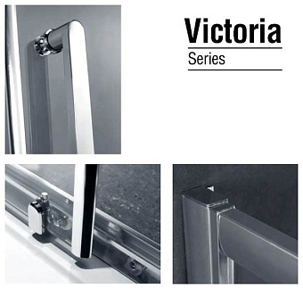 Угловое ограждение Gemy Victoria S30191D-A80 190х80см стекло прозрачное
