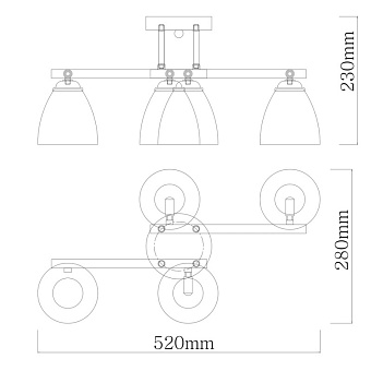 Люстра потолочная De Markt Тетро 673017204 240Вт 4 лампочек E14