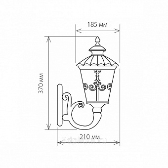 Светильник ландшафтный Elektrostandard Diadema a028001 GLYF-8046U 60Вт IP44 E27 золото/чёрный