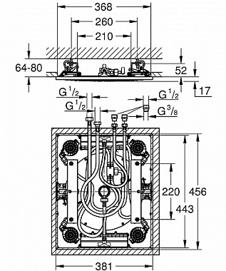 Верхний душ GROHE Rainshower F-Series 27939001 хром