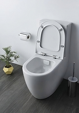 Унитаз напольный VITRA Sento 9830B003-7203 безободковый с микролифтом
