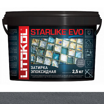 Эпоксидная затирка LITOKOL STARLIKE EVO серый шифер 2,5кг