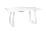 Кухонный стол раскладной AERO 90х160х75см закаленное стекло/сталь White Glass