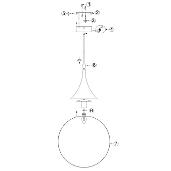Светильник подвесной Maytoni Dewdrop P225-PL-400-N 8Вт E27