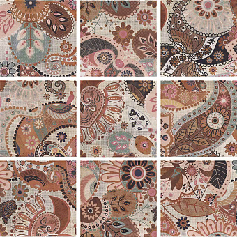 Декор MAINZU Verona PT02424 Decor Print Beige (Mix) 20х20см 1кв.м.
