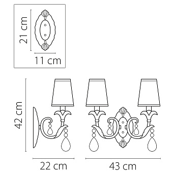 Бра Lightstar Cappa 691622 40Вт E14