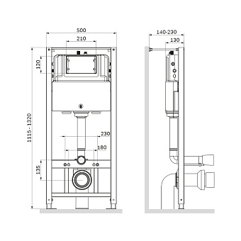 Инсталляция для подвесного унитаза AM-PM Pro I012704