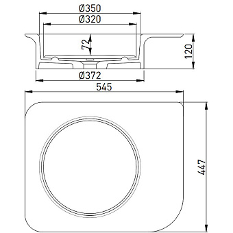 Раковина накладная SALINI NINFEA 110521MRF S-Stone матовая 54,5х44,7см