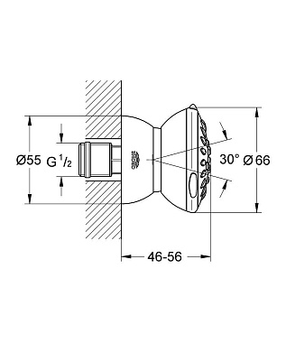 Душевая форсунка GROHE 27067000 хром