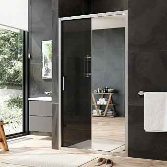 Душевая дверь AM-PM Gem Solo W90G-110-1-195MMir 195х110см стекло зеркальное