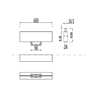 Магнитный трековый светильник Maytoni BASIS TR012-2-20W3K-B 18,6Вт LED чёрный