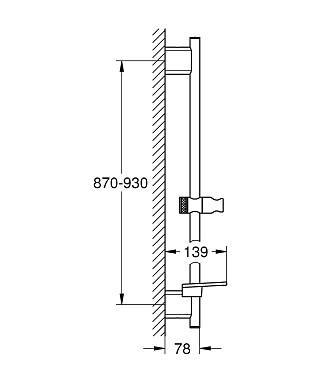 Штанга для душа GROHE 26603DL0 медь