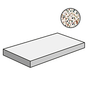Плитка для ступеней ABK Blend PF60006982 Dots Angolare Top Sx Multiwhite Ret 120х32см 0,384кв.м. матовая