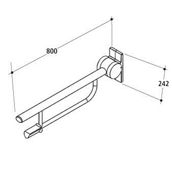 Поручень для ванной IDEAL STANDARD CONTOUR S6360LJ 84,7см серый