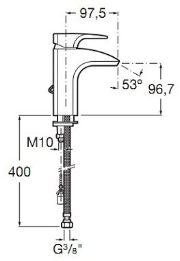 Смеситель для раковины ROCA Thesis 7.5A30.5.0C0.0 хром