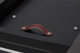 Кухонный стол раскладной AERO 120х120х76см керамика/сталь Basalt