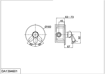 Смеситель для ванны D&K RheinMarx DA1394601 хром