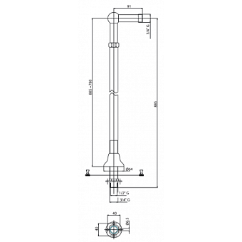 Колонны для смесителя CAPRIGO 99-093-oro