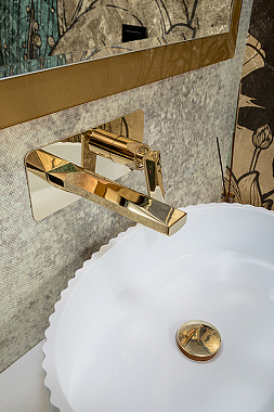 Смеситель для раковины Boheme Venturo 385 золотой
