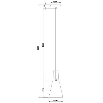 Светильник подвесной Maytoni Bicones P359-PL-140-W 60Вт E27