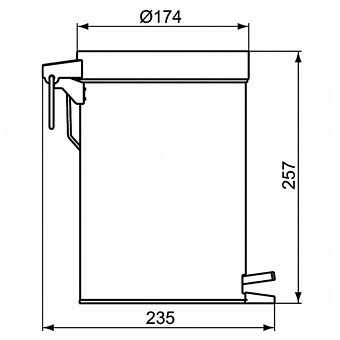 Мусорное ведро IDEAL STANDARD IOM A9104MY нержавеющая сталь 3л с педалью
