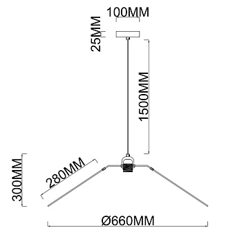 Светильник подвесной WERTMARK PALMA WE520.01.716 60Вт E27