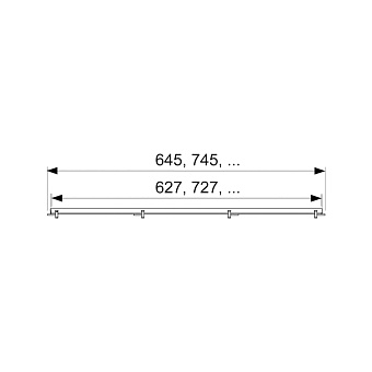 Дизайн-вставка Tece 601070 94,5см