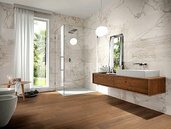 Настенная плитка FAP CERAMICHE Roma fLSW Filo Statuario 75х25см 0,938кв.м. матовая