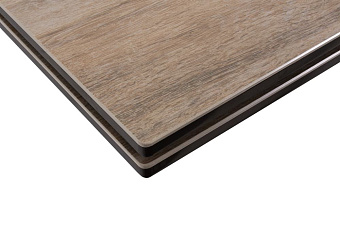 Кухонный стол раскладной AERO 100х200х76см закаленное стекло/керамика/сталь White Oak