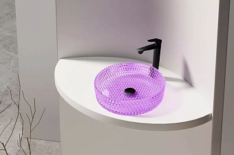 Раковина накладная Abber GLAS AK2301P 39,5х39,5см
