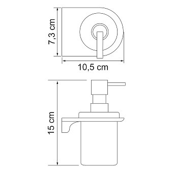 Дозатор WASSERKRAFT Kammel K-8300WHITE K-8399WHITE белый